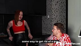 Redhead Amateur with Natural Tits Role-Plays Naughty Fantasies in Homemade Missionary and Blowjob Scenes