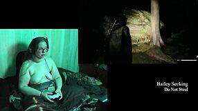 naked alan wake 2 play through part 19 with bbw brunette in glasses showing big natural tits!