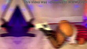 Innocent cute schoolgirl contrasts her big tits and ass in a teasing oiled striptease fetish