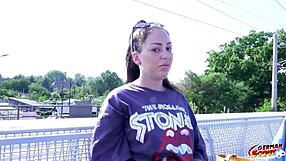 german scout picks up curvy alia star for first time anal casting with rough doggystyle and rimjob