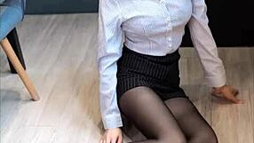 I feel so thrilled compiling this jerk off challenge in my office suit, with costumes and intense emotions building up.