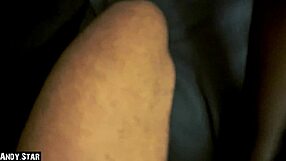 Amateur ebony girl from Germany gives a hardcore footjob. Then gets cumshot on her nylon feet.