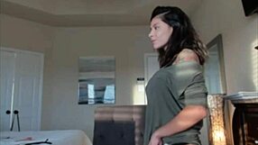 Oh yeah, check out these huge fake tits teasing that shaved pussy