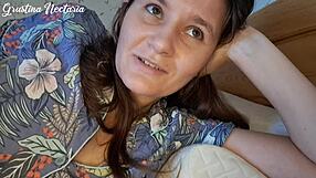 You loving russian girlfriend is waking you up by sucking your dick asmr with pov and cum in mouth