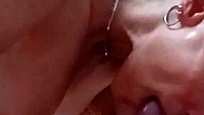 I love how my neighbor sucks my hard cock until she gets all the cum on her natural tits.