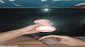 Trailer kissy delivers intense blowjob with deepthroat and cumshot on desk for fetish fun!