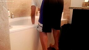 In the bathroom, someone was handling general tidying up as part of house chore work