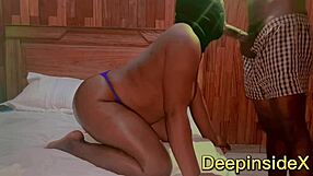 BIG BLACK ASS RIDES MONSTER COCK on the Moon