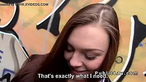 Oh my god, watch this brunette Euro babe bang a monster cock outdoor in POV!