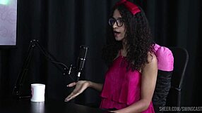 subtle hints of glamour in lingerie as transsexual tifany rocha explores swing cast moments on sheer red