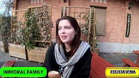 Curvy Babe Felicia Vina Gets Creamy Creampie After Deepthroat Blowjob and Doggystyle in Bedroom