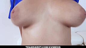 Hot nurse Ella Knox, you gotta titfuck your stepdad like this in the hospital