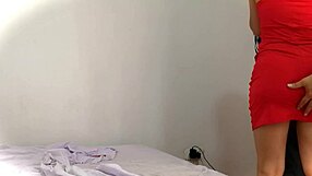 Who's this cute Mexican nympho riding in lingerie to orgasm?