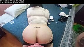 Brunette With Big Tits Gives Blowjob And Fucks Doggystyle In Hotel Room