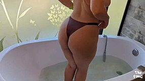 sharing my bathroom with my stepmother in this amateur video.