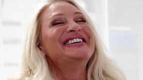 gorgeous busty blonde mature masseuse with big boobs pours nuru gel to seduce her client alexis malone victor ray