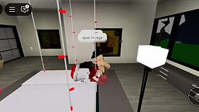 เย็ดคริสต์มาสสุดอลังกับแม่ซานต้าสองคนในBrookhaven Roblox