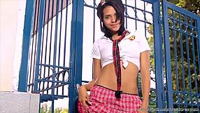 Hey, check out this sexy Latina student Vivi Spice dancing topless in an American vibe!