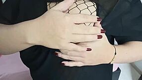 Your Neighbor Pleases with Wet Vagina Close-Up and Fishnet Foot Fetish Action