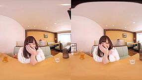 Vr作品 features cosplay with exposed boobs, toy play leading to orgasm, and raw sex in various positions ending in creampie.