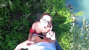 Petite Girl Lost in Nature Screams for Help but Ends Up Sucking Huge Cock Deeply