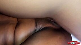 Stepbros compete hard for one ebony pussy in intense interracial group sex