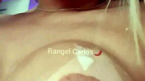 Ik vind het geweldig hoe hij over mijn grote tieten spuit en ik elke druppel doorslik na hem tot orgasme te hebben gezogen.