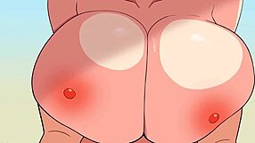 uzaki hana gets her big tits and ass pounded in missionary on the beach with cumshot emoji 🔥🏖️