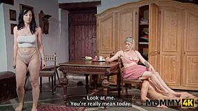 MOMMY4K Horny Blonde Milf RIDES Young Boyfriend on Kitchen Table in Cheating Cougar Action