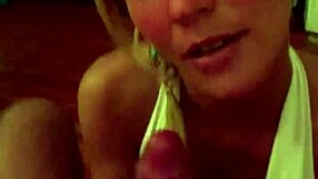 Hot Blonde Slut In Bikini And Glasses Drains Every Drop Of Jizz