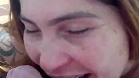 depois que a ruiva safada me contou tudo que ela tem vontade lambuzei a cara dela de porra