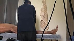 I catch that intense happy ending massage moment on hidden camera in the spa