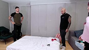 hey, what if this hot latina opens the door to two horny neighbors ready to dive into her juicy pussy and lick it all up? - felipe skull