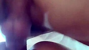 Caught Brazilian taking shower and went down on bareback pussy eating