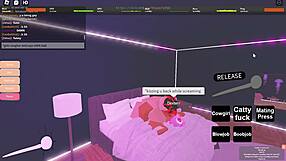 Roblox character fucks cute ebony girlfriend in black friend sex scene with passion