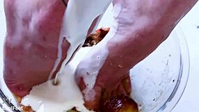 My messy soles from blonde latina ready to be licked clean now