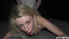 Cucked Boyfriend Shares Petite Girlfriend In Deepthroat Doggystyle Creampie Threesome