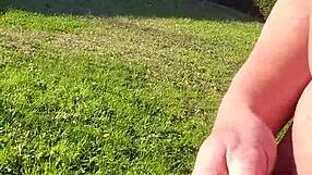 Handjob In Sunny Garden