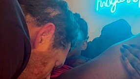 Amateur ebony gets her pussy licked and fucked in homemade video.