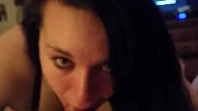 Oh man, this BBW girlfriend is deepthroating my cock like a pro while we're fucking at home