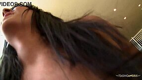 Hey, watch this Asian slut suck cock and fuck hard on the couch in POV.