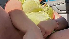 drilling that creamy squirting pussy right in the car's front seat, feeling every wet pulse