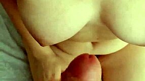 Teasing with a hot handjob until huge cum explodes all over my soft boobs