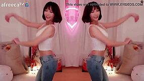 bj winter performs sexy dance with blowjob moves in snowy asian setting