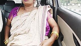 Hey, why don't you join this saree-clad big boobs Indian aunty and her son-in-law on a long drive for some dirty talking fuck?