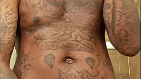 Couldn't get hard so came on soft gummy worm for tattoo cumshot!