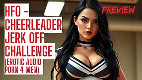 Can this cheerleader really make you cum hardest in her jerk off contest game?