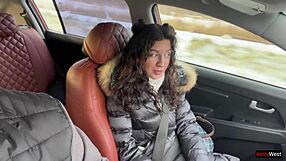 katty west feels heartbroken but craves one final passionate car fuck with her boyfriend in public before the breakup