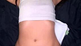 Beautiful 18yo Thai teen with tight pussy rides huge white cock