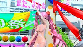 i love how hatsune miku colorful love project diva nude mod shows full nude big ass goddess boobs
